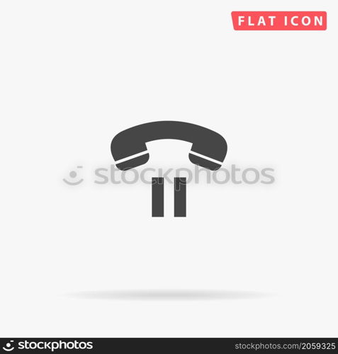 Call Hold flat vector icon. Hand drawn style design illustrations.. Call Hold flat vector icon