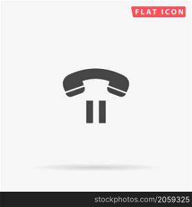 Call Hold flat vector icon. Hand drawn style design illustrations.. Call Hold flat vector icon