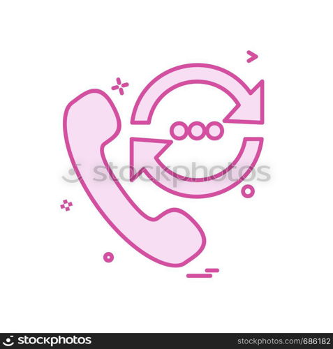 Call icon design vector