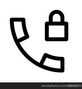 call lock, icon on isolated background
