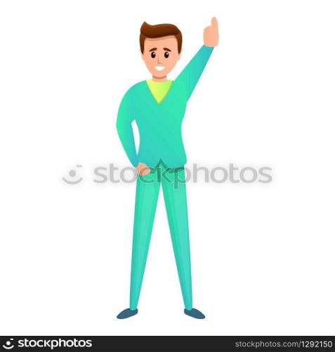 Call male nurse icon. Cartoon of call male nurse vector icon for web design isolated on white background. Call male nurse icon, cartoon style