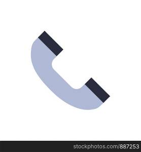 Call, Phone, Telephone Flat Color Icon. Vector icon banner Template