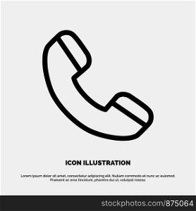 Call, Phone, Telephone Line Icon Vector