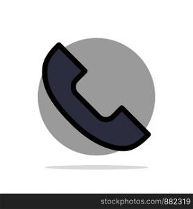 Call, Phone, Telephone, Mobile Abstract Circle Background Flat color Icon