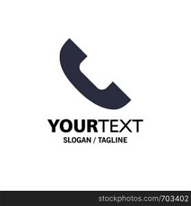 Call, Phone, Telephone, Mobile Business Logo Template. Flat Color
