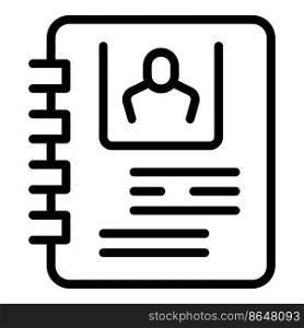 Call support book icon outline vector. Chat customer. Tech center. Call support book icon outline vector. Chat customer