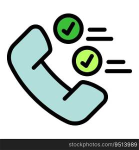 Call support icon outline vector. Social review. Online help color flat. Call support icon vector flat
