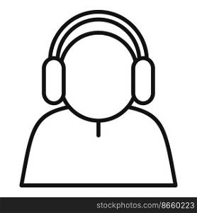 Call support man icon outline vector. Customer contact. Mail info. Call support man icon outline vector. Customer contact