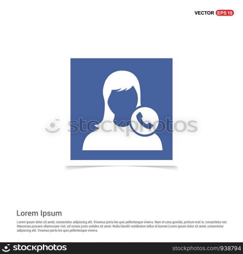 Call user icon - Blue photo Frame