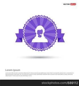 Call user icon - Purple Ribbon banner