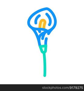 calla lily blossom spring color icon vector. calla lily blossom spring sign. isolated symbol illustration. calla lily blossom spring color icon vector illustration