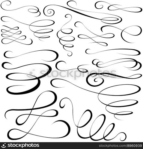 Calligraph elements vector image