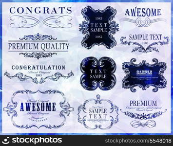 calligraphic design elements ?an be used for invitation, congratulation or website