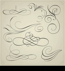 Calligraphic design elements and page decoration