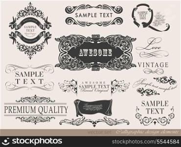 calligraphic design elements and page decoration