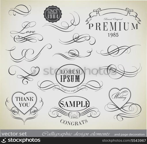 calligraphic design elements and page decoration ?an be used for invitation, congratulation or website