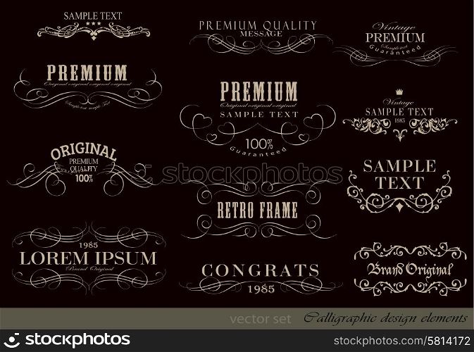 calligraphic design elements and page decoration can be used for invitation, congratulation or website