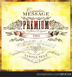 calligraphic design elements and page decoration vector set. calligraphic design elements