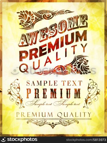 calligraphic design elements, page decoration and labels
