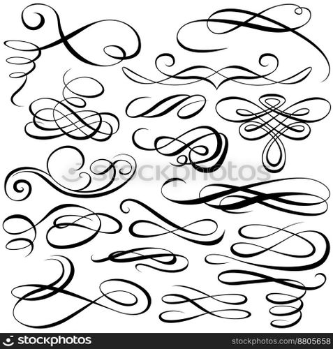 Calligraphic elements vector image