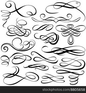 Calligraphic elements vector image