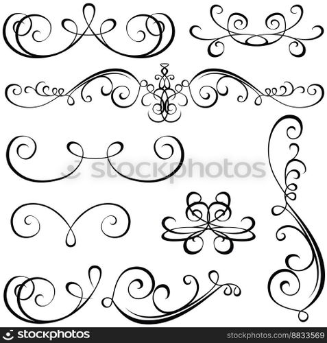 Calligraphic elements vector image