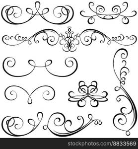 Calligraphic elements vector image