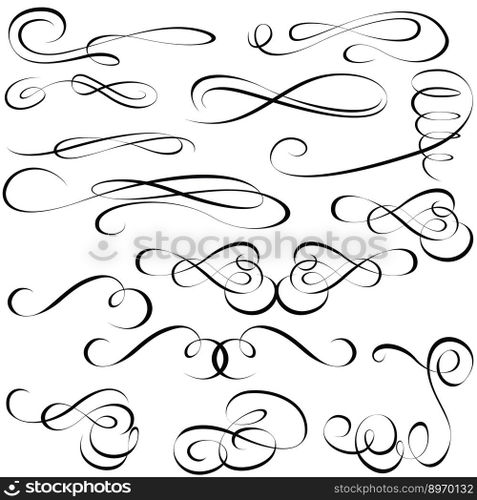 Calligraphic elements vector image