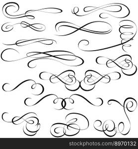 Calligraphic elements vector image