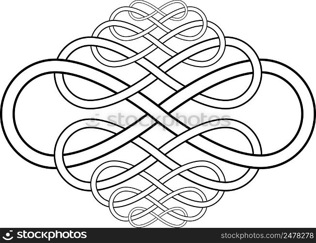 Calligraphy knot pattern from the infinity symbol
