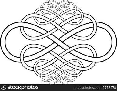 Calligraphy knot pattern from the infinity symbol