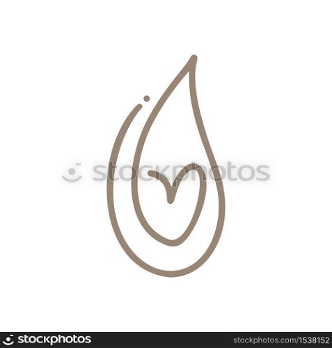 calligraphy monoline vector Heart with drop of water. Hand drawnlove sign icon of eco design. Concepn symbol for t-shirt, greeting card, poster. flat element illustration.. calligraphy monoline vector Heart with drop of water. Hand drawnlove sign icon of eco design. Concepn symbol for t-shirt, greeting card, poster. flat element illustration