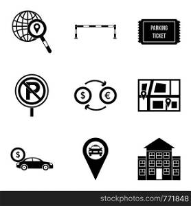 Calling a taxi icons set. Simple set of 9 calling a taxi vector icons for web isolated on white background. Calling a taxi icons set, simple style