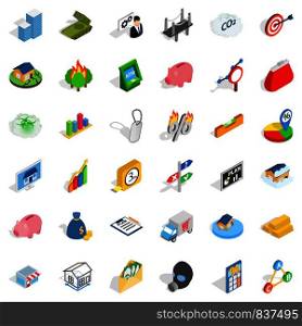 Calling icons set. Isometric style of 36 calling vector icons for web isolated on white background. Calling icons set, isometric style