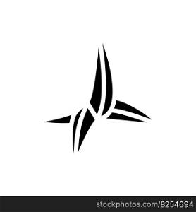 caltrops weapon military glyph icon vector. caltrops weapon military sign. isolated symbol illustration. caltrops weapon military glyph icon vector illustration