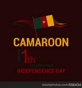 Camaroon Independence day design vector
