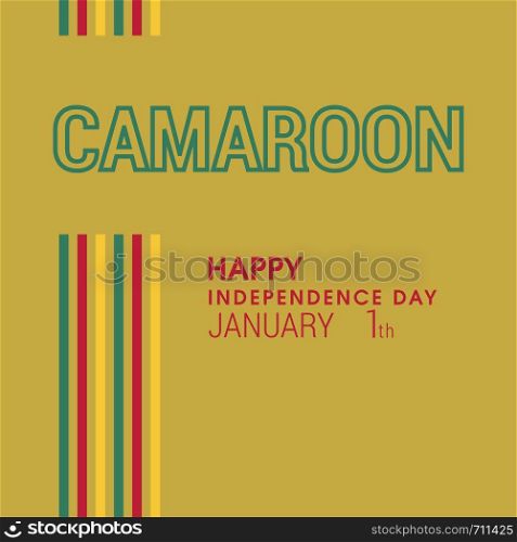Camaroon Independence day design vector