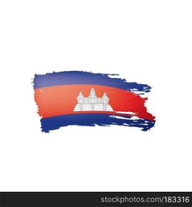 Cambodia flag, vector illustration on a white background. Cambodia flag, vector illustration on a white background.