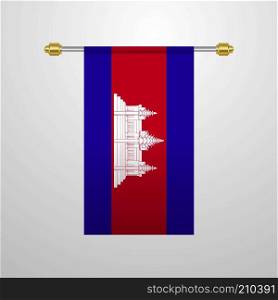 Cambodia hanging Flag