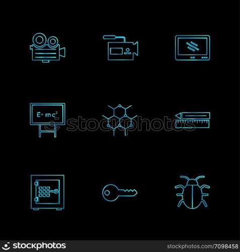 camcoder , camera , video , multimedia , computer , setting , percentage , chemical , news , keyboard,  board , camera , messages ,icon, vector, design,  flat,  collection, style, creative,  icons