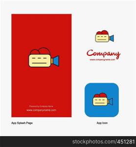Camcoder Company Logo App Icon and Splash Page Design. Creative Business App Design Elements