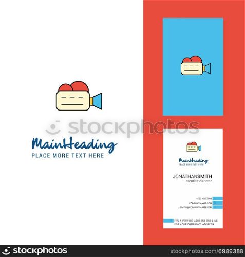 Camcoder Creative Logo and business card. vertical Design Vector