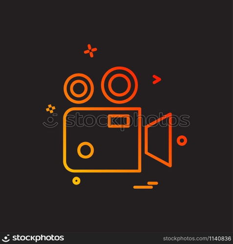 Camcoder icon design vector