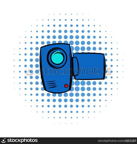 Camcorder comics icon on a white background. Camcorder comics icon
