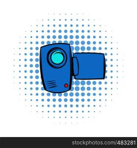 Camcorder comics icon on a white background. Camcorder comics icon