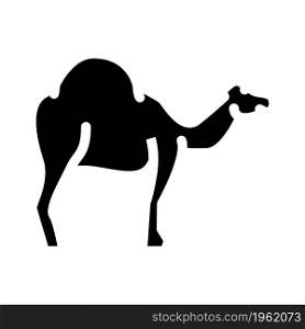 camel animal glyph icon vector. camel animal sign. isolated contour symbol black illustration. camel animal glyph icon vector illustration