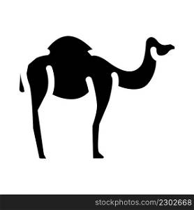 camel animal glyph icon vector. camel animal sign. isolated contour symbol black illustration. camel animal glyph icon vector illustration