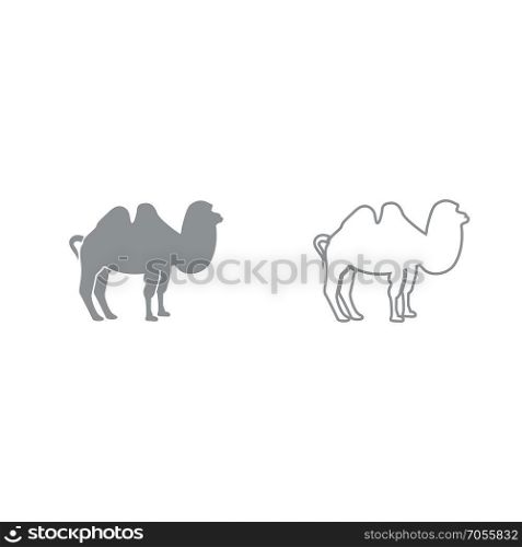 Camel grey set icon .
