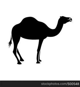 Camel icon in simple style isolated on white background. Camel icon, simple style