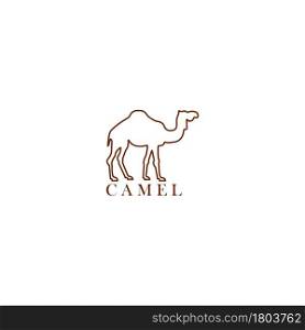 Camel icon silhouette vector illustration logo design.